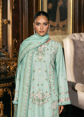 Elaf Luxury Embroidered Karandi 3 Piece Unstitched Suit EF25LW D-EWK-5B FLORAZURE